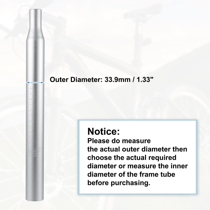 A ABSOPRO Bicycle Seat Post Seat Tube with Scale Marking