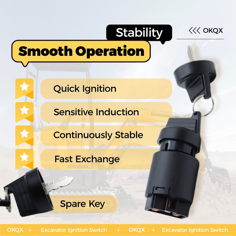 OKQX Ignition Switch for AGT Mini Excavator– Durable Mini Excavator