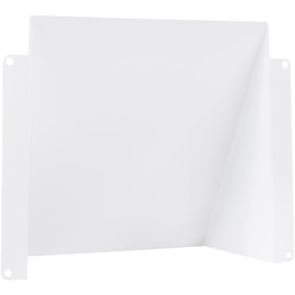 Vent Systems 150 x 150 mm / 6" x 6" Inch Vent Cover - Galvanized Steel Air Vent Deflector/Dryer Vent Cover - White Rectangular Vent Hood for External Ventilation - Outdoor Metal Cap/Metal Grid