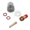 6 Pcs TIG Torch Glass Cup Collet Kit 2.4MM Glass