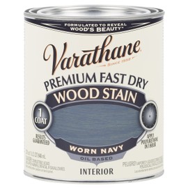 Rust-Oleum 297428 Worn Navy Varathane Premium Fast Dry Wood Stain, 1 Quart, 2 Pint Can (Pack of 2)