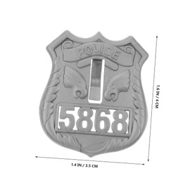 Abaodam 20PCS Vivid Police Badge Decoration Set Cosplay Accessories for Parties Role Play Stage Shows Safe Beautiful Police Badge Brooches for Adults