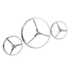 Chrome Tri Bar Bullet Spike Style 7" Headlamp Trim Ring