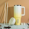 BJPKPK - Vasos aislados con asa y pajita, vasos de