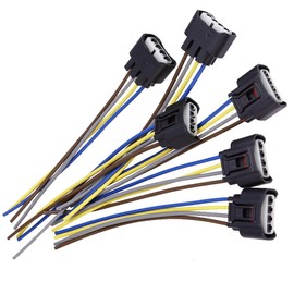 MACHSWON 6PCS Car Ignition Coil Connector for To-y-ota Le-x-us 4-Way Female 90980-11885 Plug Harness Replacement