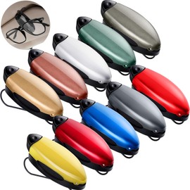 Frienda 10 Pieces Auto Car Vehicle Sun Visor Clip Holder for Sunglasses, Glasses Holder Clip Hanger Eyeglasses Mount Ticket Card Clip Car Accessories (Assorted Color)
