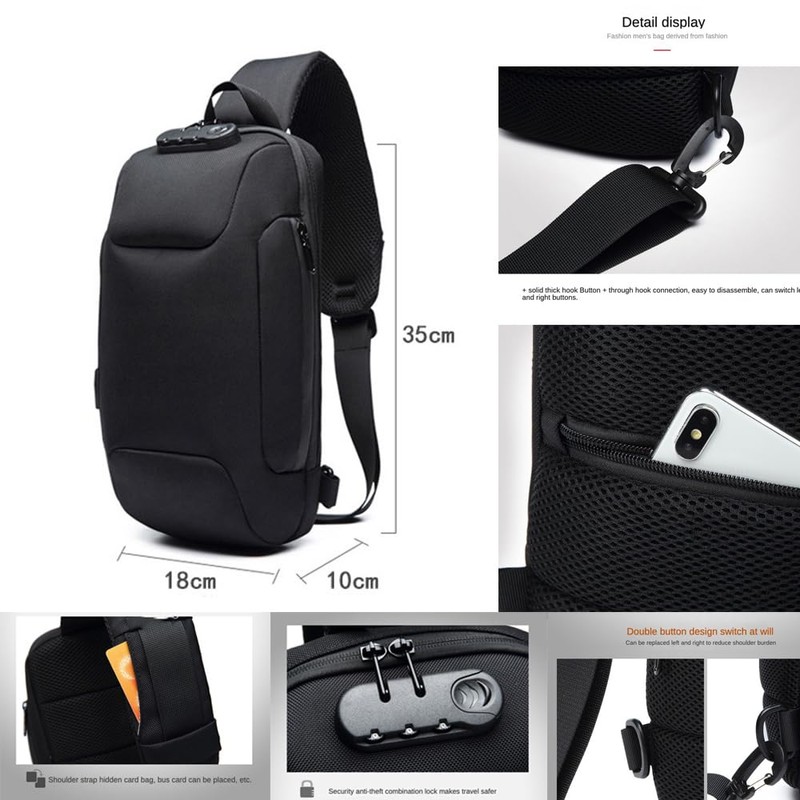 Shockproof Protective Crossbody Shoulder Chest Backpack Travel Home Storage Bag