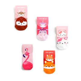 Zoo Socks - Calcetines para niños y niñas, informales, novedosos, con animales, paquete múltiple, Set_008, 0-12 Meses