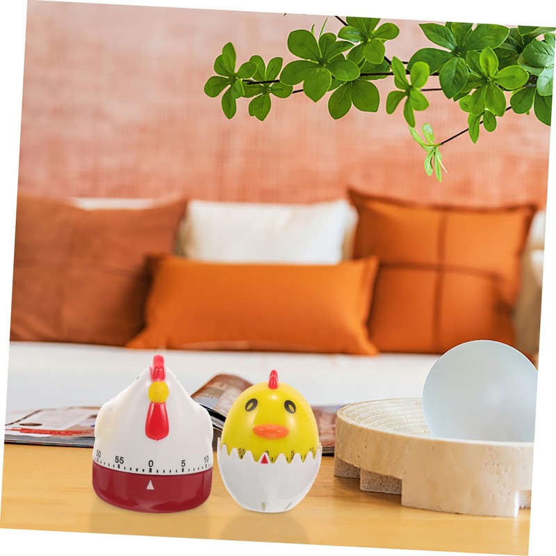 iplusmile 2pcs Cartoon Shaped Kitchen Timer Mechanical Cooking Countdown Timer