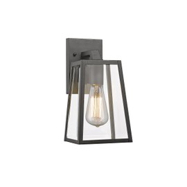 Chloe CH822034BK11-OD1 Transitional 1 Light Black Outdoor Wall Sconce 11" Height