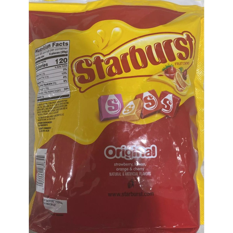 Starburst 2x Starburst Fruit Chews Candy Party Size Resealable Bag