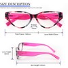 MMOWW 3 Pack Fashion Cateye Reading Glasses for Women Stylish