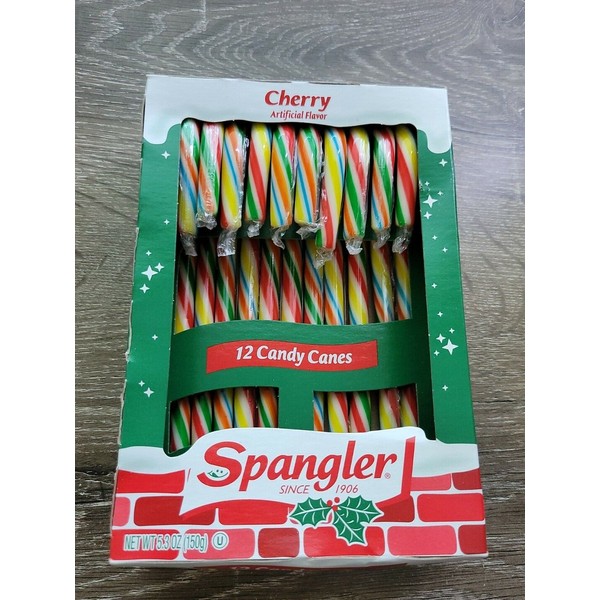 Spangler Multi-Colored Cherry Flavored Candy Canes 5.3 oz  12ct