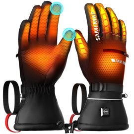 Heated Gloves, Electric Gloves Heated for Men/Women Rechargeable, Waterproof Work Motorcycle Glove for Winter Outdoor