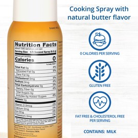 Butter Buds Buttermist – Food Spray & Pan Release High-Smoke Point Cooking Oil Spray Made with Natural Butter Flavor, 17 Oz