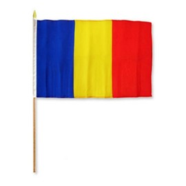 AES Romania 12"x18" Stick Flag (3)