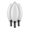 Satco 21825-4B11/LED/930/FR/120V/E12/4PK (S21825) Blunt Tip LED Light Bulb