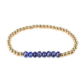 KELITCH Women Silver Stretch Bracelets Crystal Turquoise Beaded Bracelet Gold Stretch Bracelets Agate Bracelets