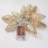 Wintergreen Lighting 6’ Mercury Glass Gold Star Lights/Gold Glass Pinecone