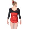 The Zone Belle V Neck 3/4 Sleeve Shine Leotard Age