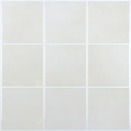 CHIHUT 12''x12'' 6 Sheets White 3D Peel and Stick Backsplash for Kitchen Subway Design Stick on Tile Self Adhesive Removable Wall Tile for Bedroom Living Room Square White Grout Vinyl Back Splash