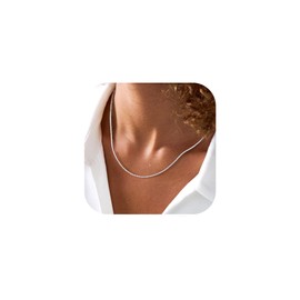 DORANA 1.5mm Silver Chains for Women S925 Twisted Rope Chain Sturdy Sterling Silver Chain Necklace Fade-Proof Ladies Chains Necklace Jewellery Gifts