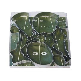 R&M International Football Cookie Cutters, 2 Footballs, Player, Helmet, Cheerleader, Megaphone, 6-Piece Set