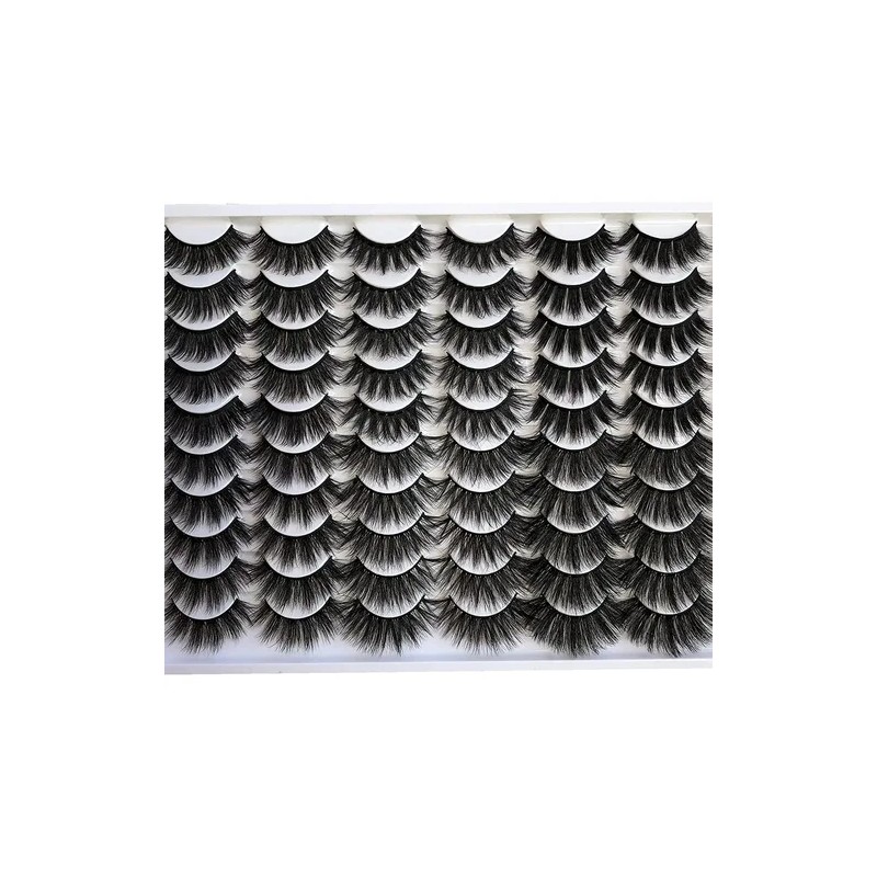 Kit De Pestañas Postizas 3d Pegamento 6 Estilos 10-20mm 30pc