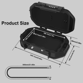 Diyife Portable Safe Box, Travel Safe Lock Box with Code, 4 Digit Combination Lock Waterproof Anti-Theft Lock Box with Removable Chain, Portable Lockbox for Beach Outdoor Dorm Hotel Home Car