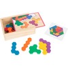 small foot Educational Game Wooden Puzzle Hexagon Shape Puzzle Made