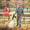 Cordless Leaf Blower Handheld with 2×4000mAh Batteries, 6-Speed Adjustable Wind