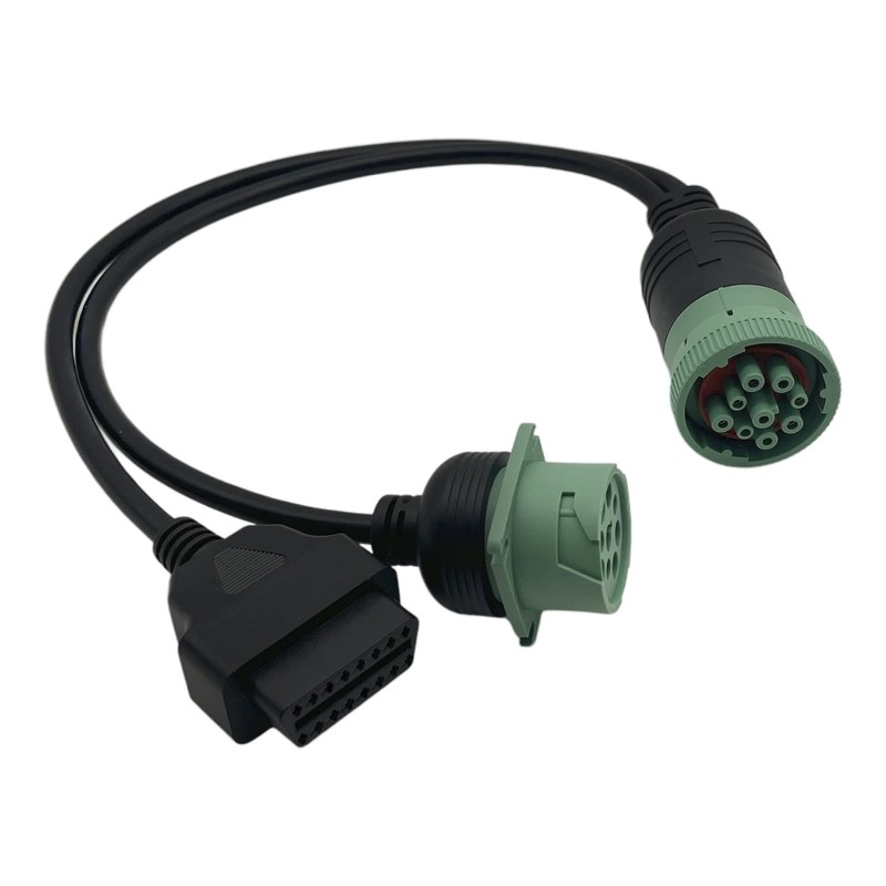 HYXUAN 9 Pin to OBD2 Interface Truck Y-j1939 obd2 Cable