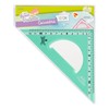 Plastic Ruler Set Square 9 to 30 cm Pastel Colours