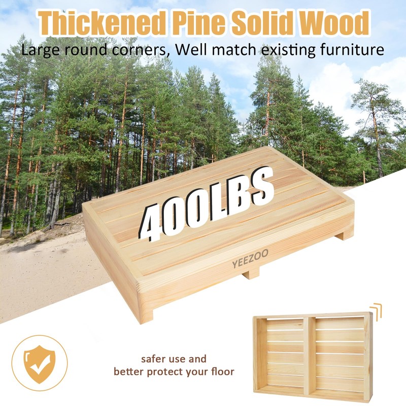 Wooden one Step Stool- Solid Pine Wood Step Riser with