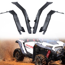 CUSAUTV Fender Flares Compatible with 2024 2025 Polaris RZR XP 1000/ XP 4 1000 Accessories Front & Rear Full Coverage Extended Mud Guards Mud Flaps Extension Replacement for 2889133