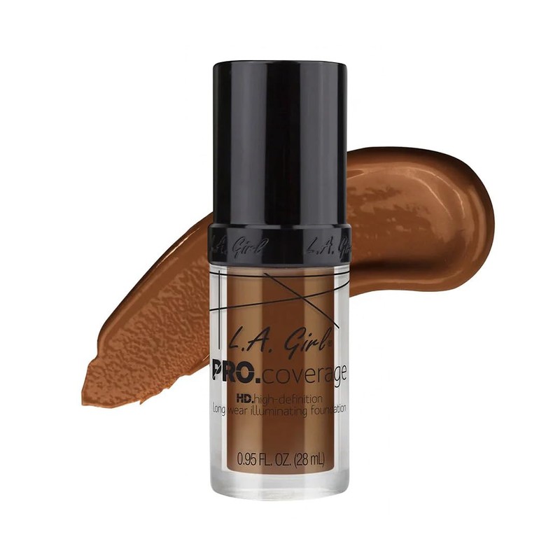 L.A. Girl Pro Coverage Liquid Foundation, Rich Cocoa, 0.95 Fl