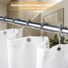 VANZAVANZU Rustproof Stainless Steel Shower Curtain Hooks for Bathroom Decorative