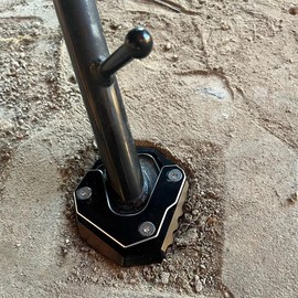 ZYAKOMO Motorcycle Kickstand Pad Side Stand Extension Support Plate Pad Compatible with NC750X NC 750X 2017 2018 2019 2020 (Not Fit 2021-2023) (Black)