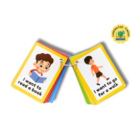 Communication Cards for Non Verbal Children and Adults, Autism Special Needs Visual Aid Communication Speech Delay Flash Cards