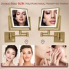 RECKODOR Square Wall Mounted Makeup Mirror with Lights and Magnification,