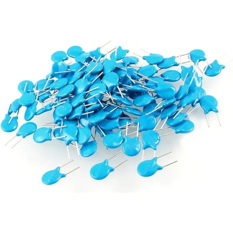 Tecneu 100 Piezas Capacitores Cerámicos 22nF 1kV 223 Azul PCB
