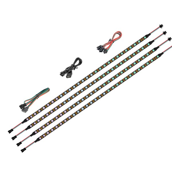 BTF-LIGHTING BTF-LIGHTING LED RGB PC Lichtstreifen 4PCs 19 Zoll einzeln