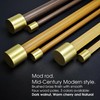 ILAISIHOME 1-1/8 Inch Diameter Wood color Curtain Rods with Cap