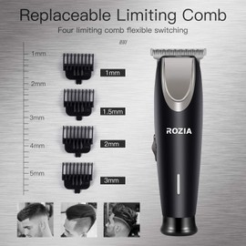Roziahome Hair Clippers Cordless Beard Trimmer for Men Mustache Trimmer Professional Hair Cutting Kit Hair Trimmer USB Rechargeable Low Noise
