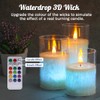LEDHOLYT Flameless candle, USB Rechargeable Pillar Candle, LED Fake Electric