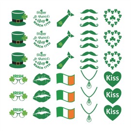 Womaha 30 Sheets St. Patrick's Day Temporary Tattoos for Women Kids Waterproof Body Tattoos