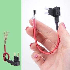 DanYun 4pcs Micro2 Small Circuit Fuse Tap Kit Car Flat Type Blade Fuse Holder with Wiring Harness Small Fuse Holder Car Blade Fuse 8pcs Micro2 Blade Fuses (2 each 10A/15A/20A/25A) + 1pcs Fuse Removal