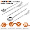 KOUSKOU Mirror Silverware Set, 40-Piece Flatware Cutlery Set Service for