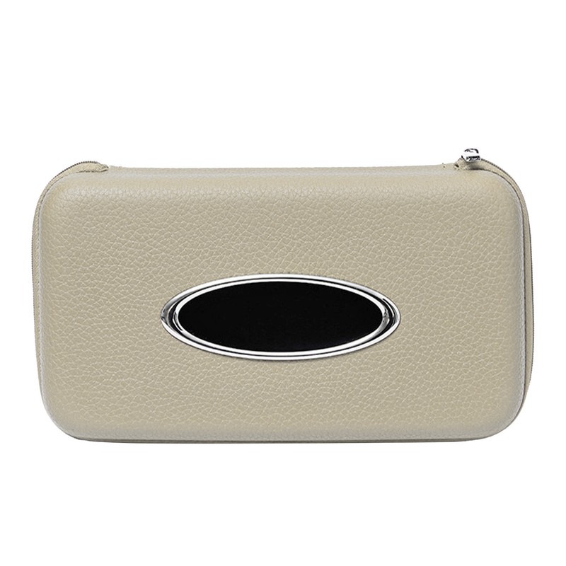 Car Tissue Holder Decorative Leather Container Visor Hanging Box for
