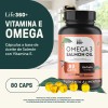 Vitamina E Omega Life 360+ 80 Cápsulas De Aceite De